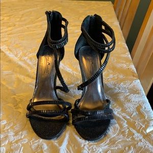 Anne Michelle black sparkles high heel
